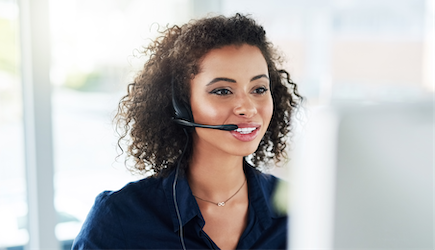 black woman customer service rep