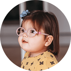 Little girl with glasses